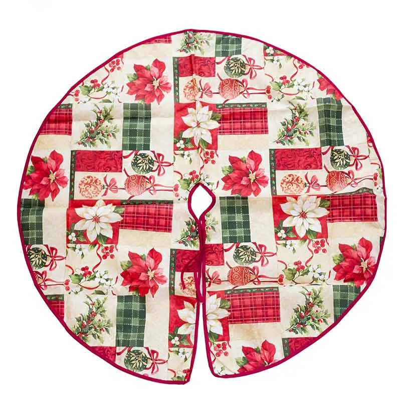 

'The Best' Christmas Tree Cover Skirt Foot Colorful Decoration Cartoon For Home Holiday Party 889