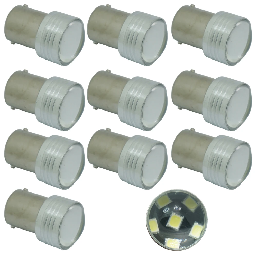CQD Light 10pcs 1156 BA15S Led Car Corner Lamps 3528 6 SMD Led Parking