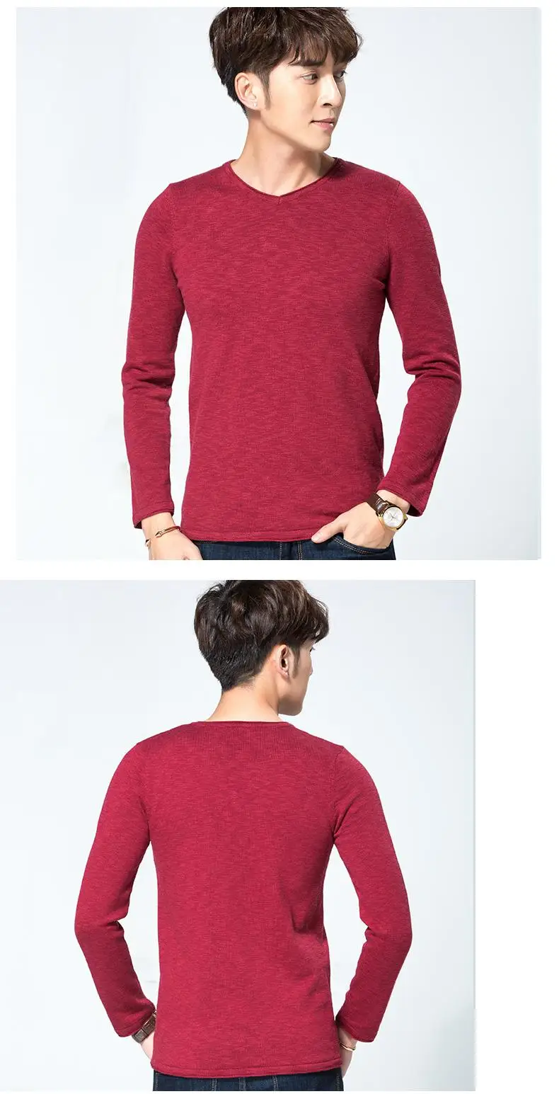  2018 Spring Winter Pullover Men Knitted Sweater Slim Fit Male Plus Size High Quality Fashion Brand Men Sweater (8)