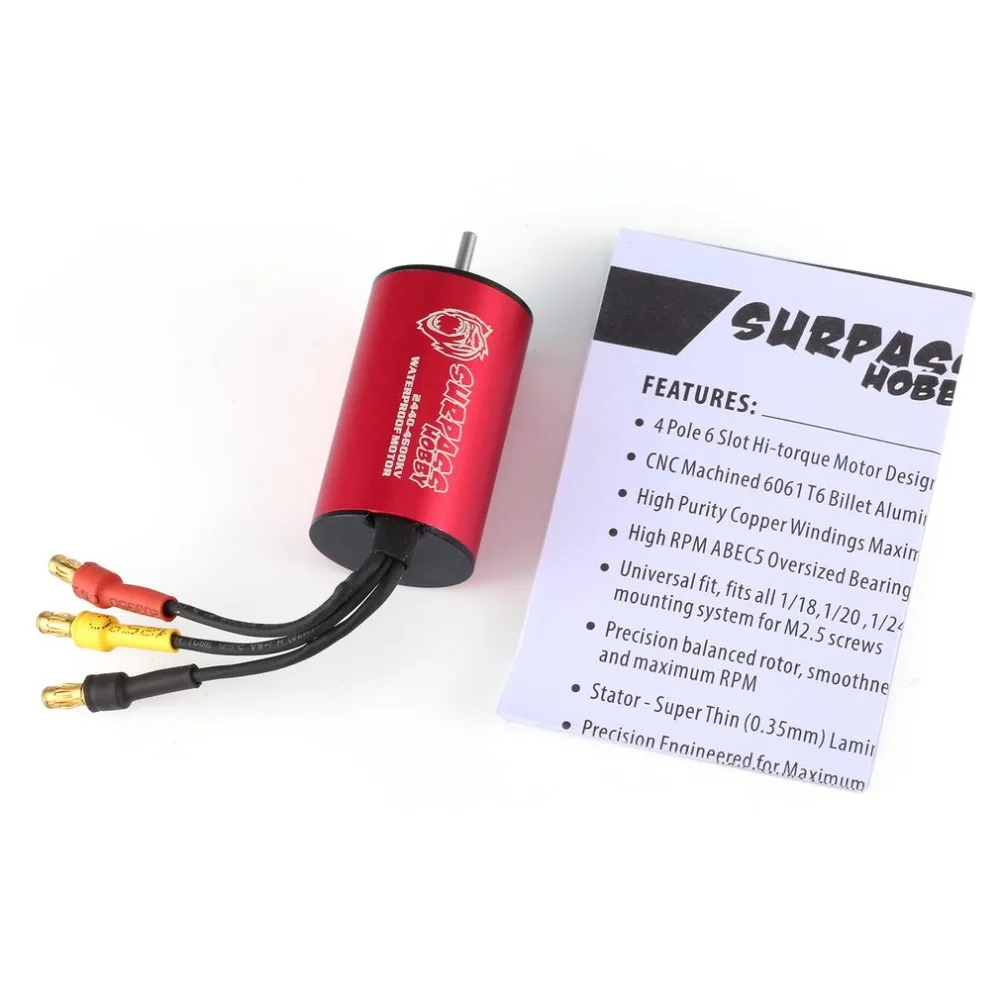 

SURPASSHOBBY KK 2440 4600KV 6080KV Brushless Motor 2S for Traxxas/HSP 1:16,1:18 RC Drift Racing Climbing Off-road Car Sensorless