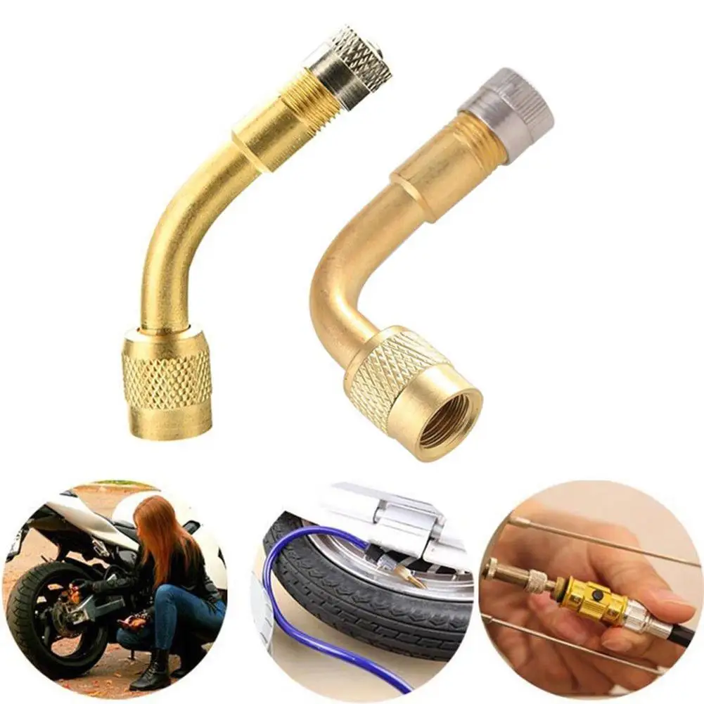 

45 90 135 Degree Brass Air Tyre Valve Extension Car Motorcycle Tyre Valve Extension Adapter Wheel Tire Stem Extender QMZ7312