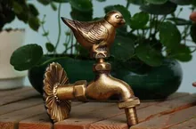 Декоративные открытый кран сельских форма животное сад bibcock антикварной бронзы воробей Голубь кран для стиральной машины НОВЫЙ