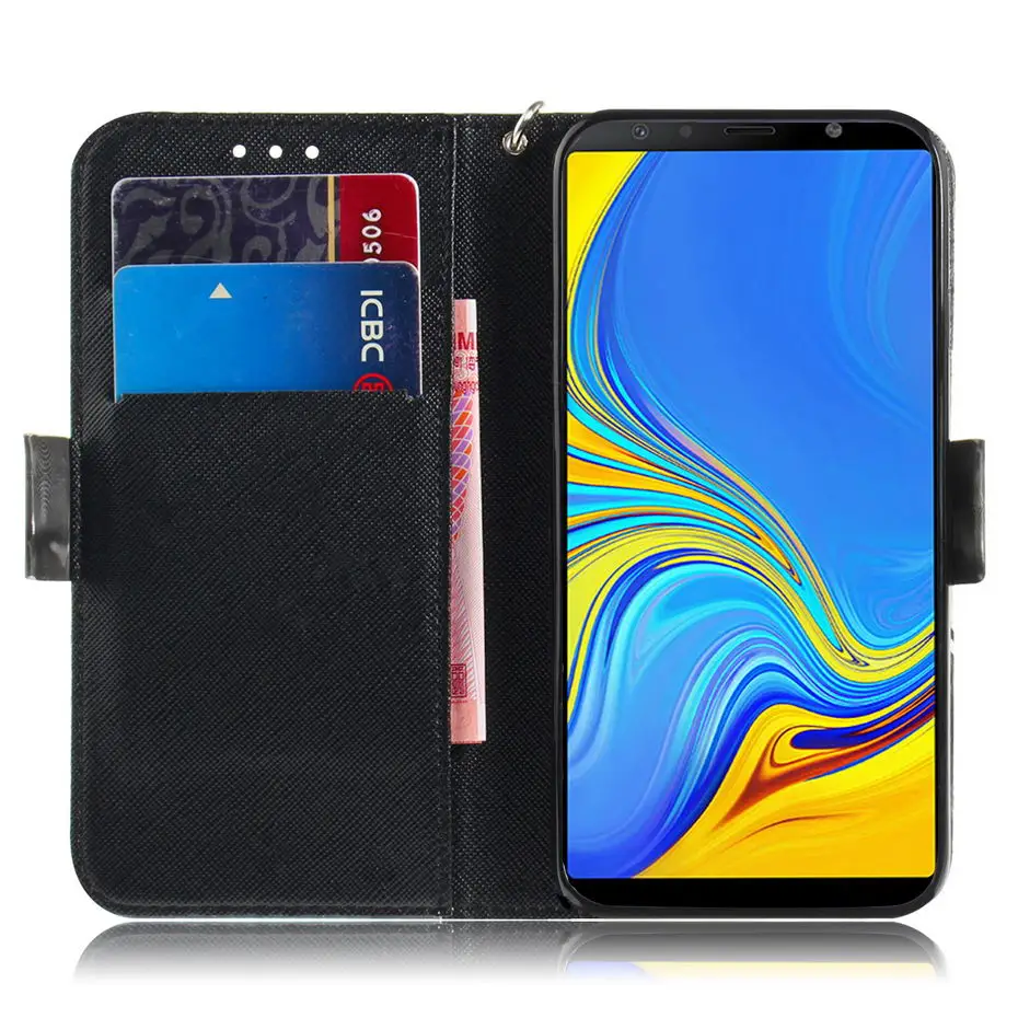 Case For Samsung Galaxy A7 2018 Flip Luxury PU Leather Phone Case For Samsung Galaxy A7 2018 A750F A750 SM-A750F Phone Cover