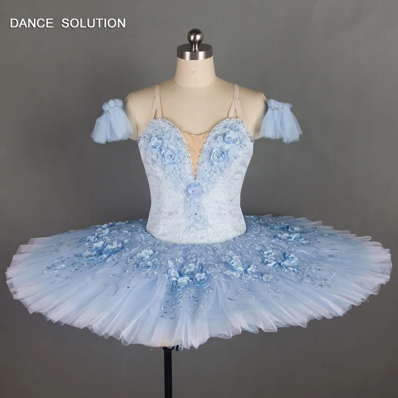 

Pale Blue Customized Professional Ballet Dance Tutu Stage Costume Pancake Tutus Ballerina Dress B18037