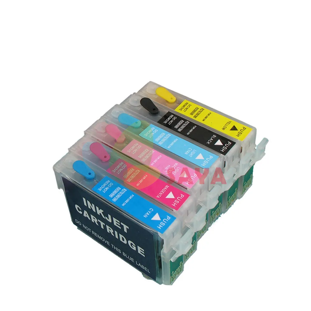 Empty Refillable ink cartridge T0540 T0549 For Epson STYLUS PHOTO R800 R1800 with AUTO RESET