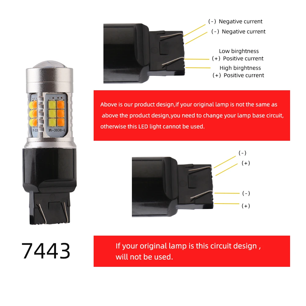 YM E-Bright, новинка, 2 шт., Автомобильный светодиодный фонарь 3030 1157 BAY15D P21/5 W 3157 P27/5 W 7443 W21/5 W 12V 800Lm, белый+ янтарный переключатель, двойной цвет