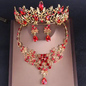 Earrings-Set Tiaras Necklace Bridal-Jewelry-Sets Wedding-Accessories Choker Crown Rhinestone Earrings-Set Tiaras Necklace Bridal-Jewelry-Sets Wedding-Accessories Choker Crown Rhinestone