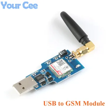 

USB to GSM Module Quad-band GSM GPRS SIM800C Module for Bluetooth SMS Messaging With Antenna