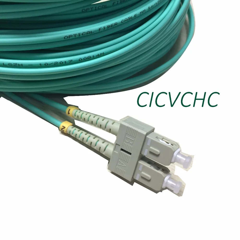 10 шт. 2SC/UPC-2LC/UPC-Duplex-OM3-LSZH-2.0mm-Aqua патчкорд из оптического волокна/джемпер