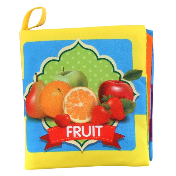 Детские игрушки познание детская тканевая книга вокруг мультитач многофункциональная забавная и двойная красочная кровать бампер для новорожденного 0-12 месяцев - Цвет: fruit AH816