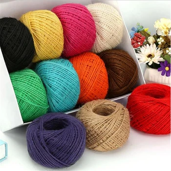 

30M Width 2MM Natural Burlap Hessian Jute Twine Cord Hemp Rope String Gift Packing Strings Christmas Event & Party Supplies