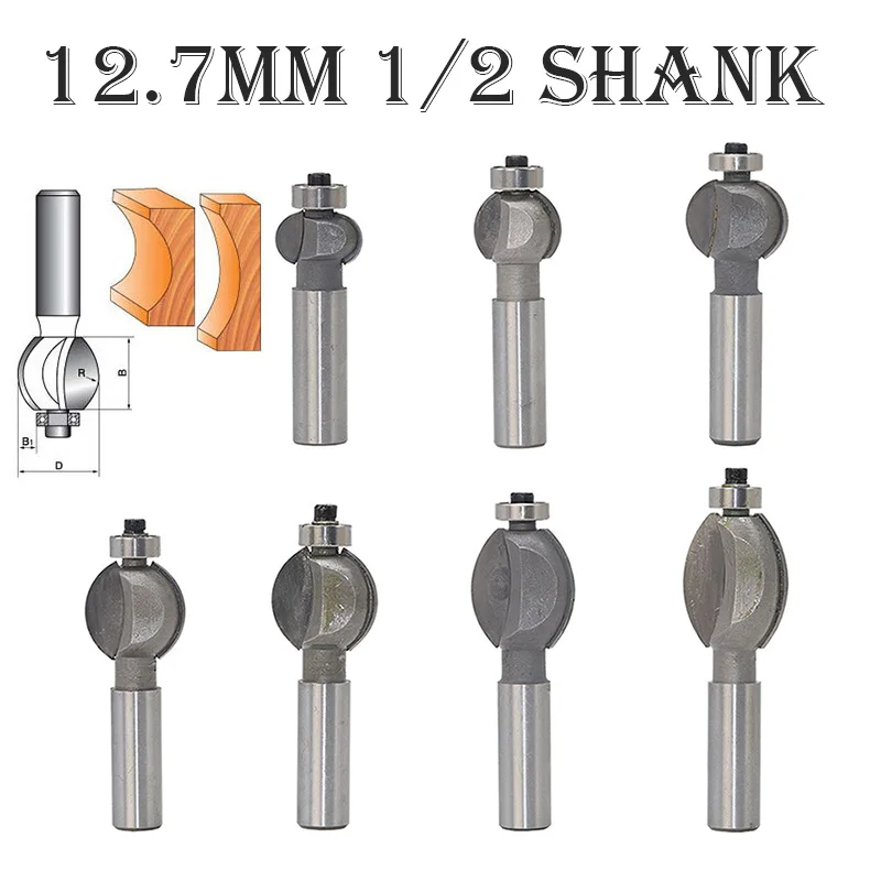 High quality 12.7mm end mills Trimming finger Milling Cutter & convex