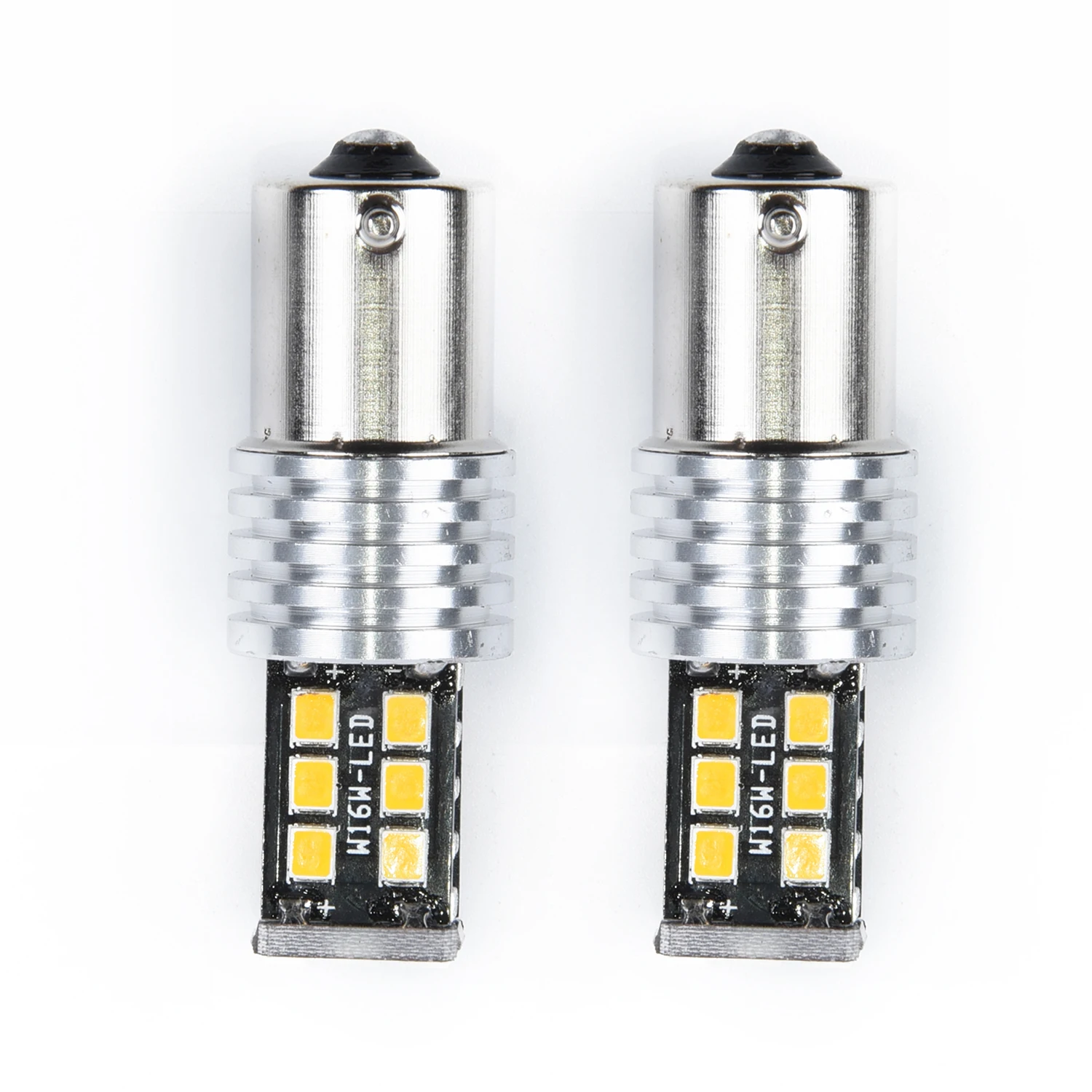 12V 1156-2835 15-SMD BA15S P21/5 Вт светодиодный автомобиль задних фонарей, фонарей указателей повтора сигнала светильник янтарного стекла 2x