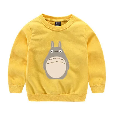 От 2 до 12 лет Totoro/Детский свитер Милая осенняя одежда для малышей Топы для мальчиков и девочек, свитер 06 - Цвет: Цвет: желтый