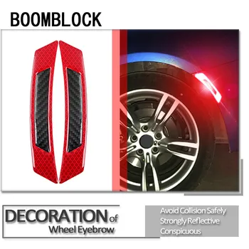 

1Set Car Reflective Strip Protective Carbon Fiber 3D Stickers for Abarth Fiat 500 BMW E60 E34 Mercedes Benz W204 Volvo XC90 V70