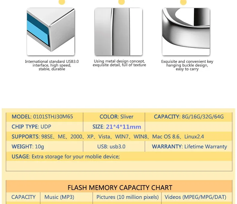 Suntrsi Флешка 128 Гб металлический USB флеш-накопитель 64 Гб мини-флешка 16 Гб USB 3,0 Высокоскоростная USB флешка Водонепроницаемая USB флешка