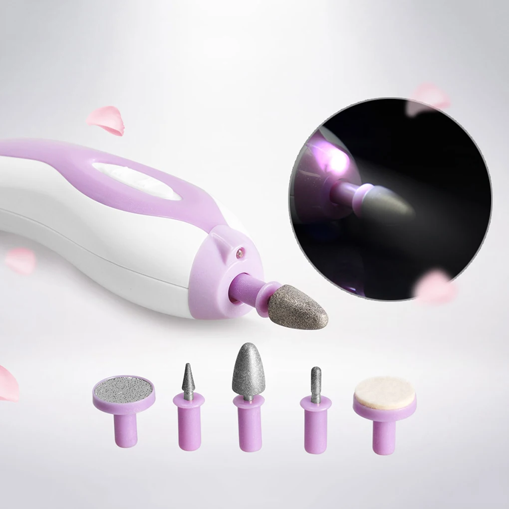 

5 in 1 New Portable Electric Manicure Device for Removing Hard Cracked Dead Skin Nail File
