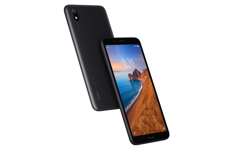 Xiaomi Redmi 7A с глобальной прошивкой, 2 ГБ, 16 ГБ, 4000 мА/ч, большой аккумулятор, смартфон, полноэкранный экран 5,45 дюйма, Восьмиядерный процессор Snapdargon 439, камера 13 МП+ 5 МП