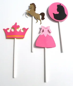 

Aurora Princess Cupcake Toppers wedding girls birthday bridal baby shower Party food picks decorations