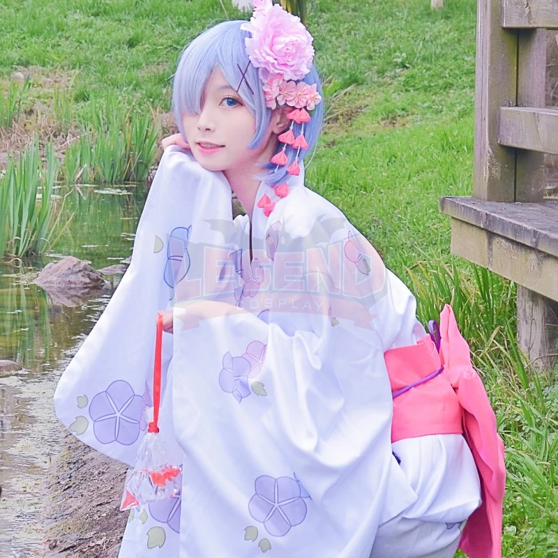 Косплей legend re zero Re0 Re: жизнь в другом мире от Zero REM косплей кимоно для взрослых полный комплект