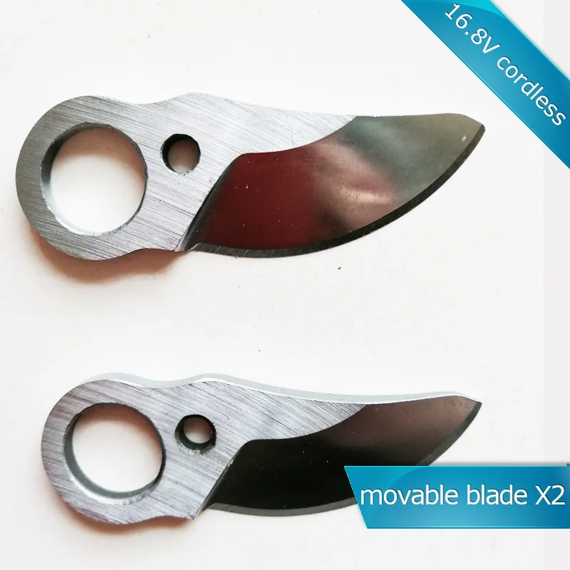 two batteries cordless electric scissors for orchard and garden - Цвет: movable blade X 2