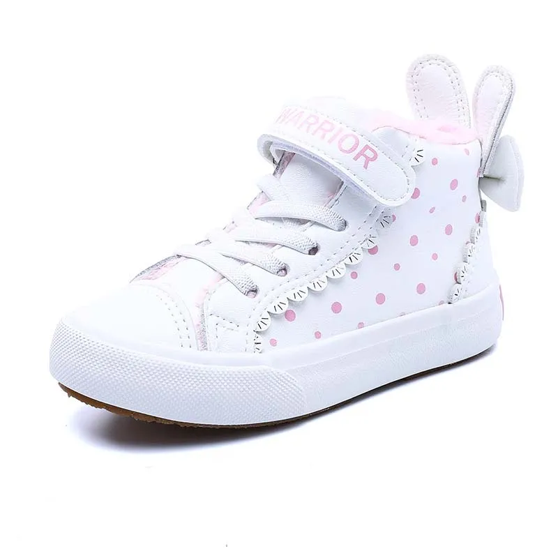 

HUILI Winter Original Kids Snow Shoes For Girls Microfiber Material Cotton Lining Warm Comfortable Light Lovely Children's Shoes