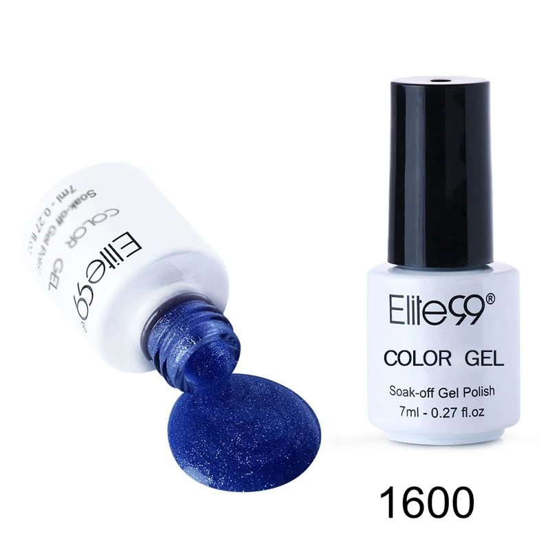G1600 Pearl Blue Elite99 7 мл УФ чистый цвет серия Гель-лак для Ногтей Стойкий Гель-лак для ногтей Vernis полуперманентный гель-праймер для ногтей Лаки - Цвет: G1600 Pearl Blue