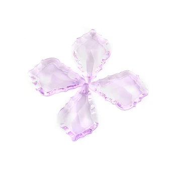 

30Pcs Maple Leaf Shape Crystal Galss Pendants 38mm Lilac Color Chandelier Prisms DIY Lamp Curtain Accessories Jewelry Hang Drop