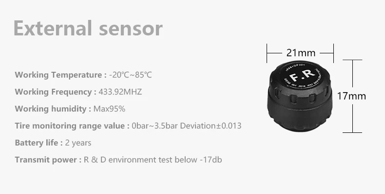 Система контроля давления в шинах TPMS автомобильный 4 внешних внутренних датчика лобового стекла Солнечный или USB цифровой ЖК-беспроводной охранной сигнализации