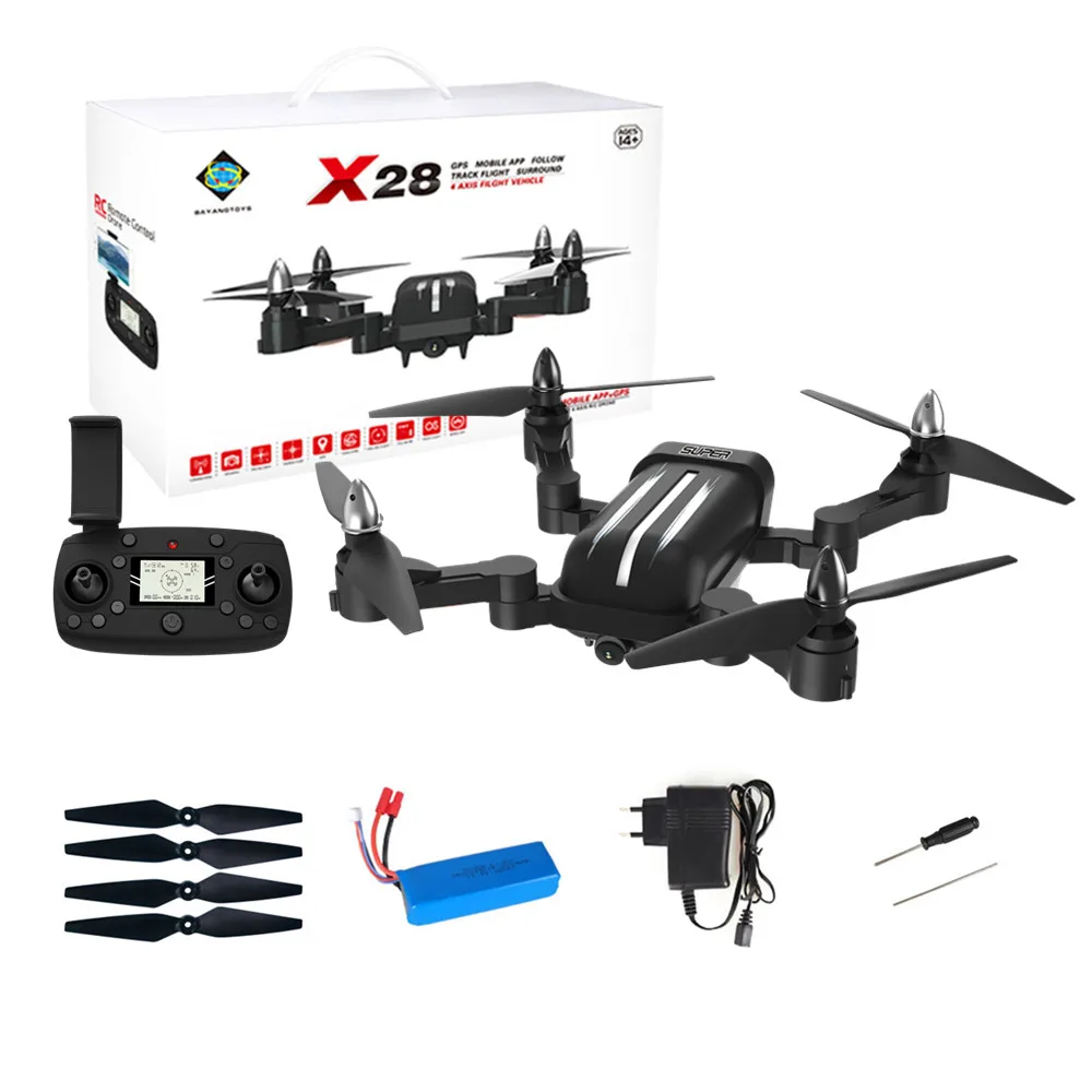 

Bayangtoys X28 Quadcopter GPS With Camera Brushless 5G 1080P FPV WIFI 600m Remote Distance Foldable RC Dron VS CG033 B5W H501S
