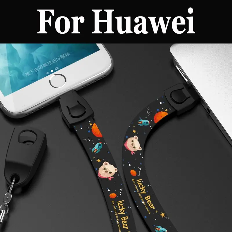 USB Cell Mobile Phone Camera Neck Lanyard Detachable Ring Holder For Huawei Y3 Y3 II Y3 II 4G Y5 Y5 II Y6 II Y6 Prime Y9