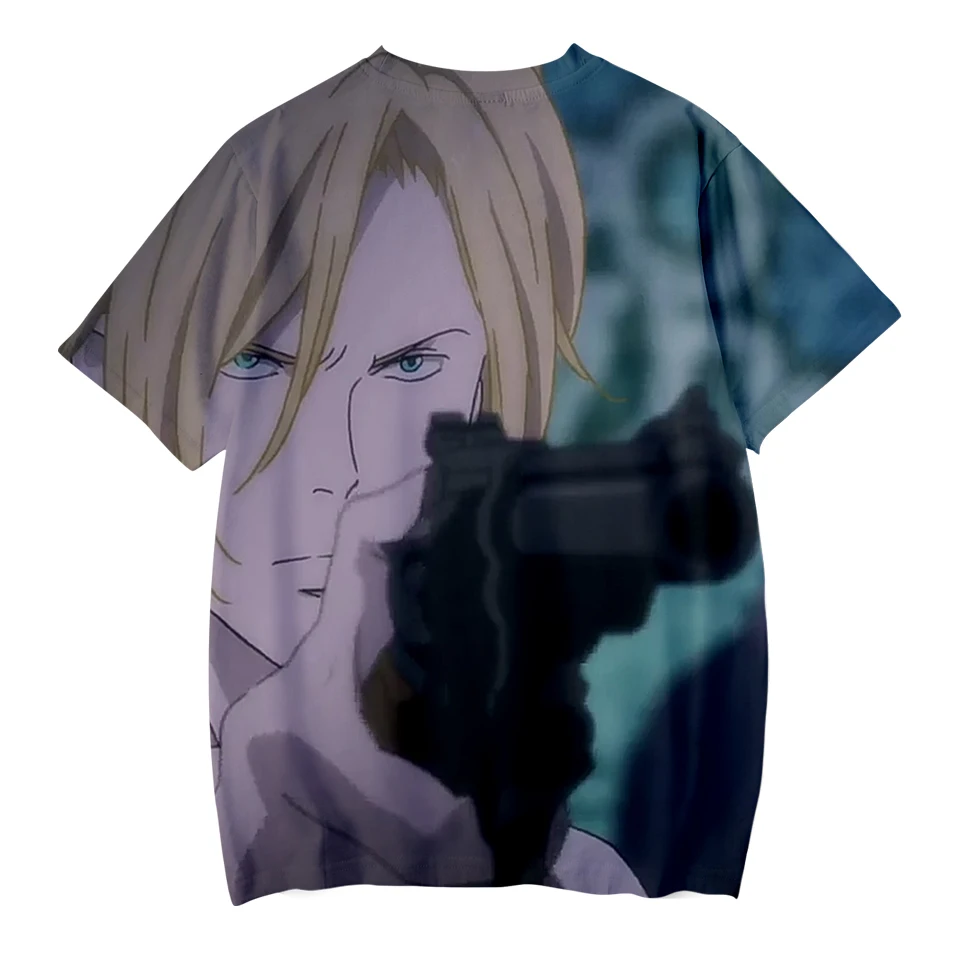 NEW 3D BANANA FISH fashion Tshirt Yellow Kpop Casual hot Style Boys and Girls Tshirts trend Summer Anime Soft Kids Tshirt