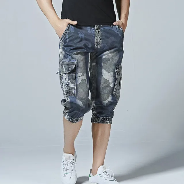 mens camo jogger shorts