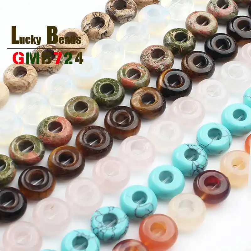 

4*10mm Round Agates/Jaspers/Opal/Unakite/Quartz/Tiger Eye/Turquoises Spacer Beads For Jewelry DIY Making Bracelet Necklace Charm