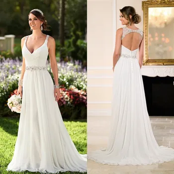 

and Beading A-line Beach Wedding Dress With Cheap Bridal Dress