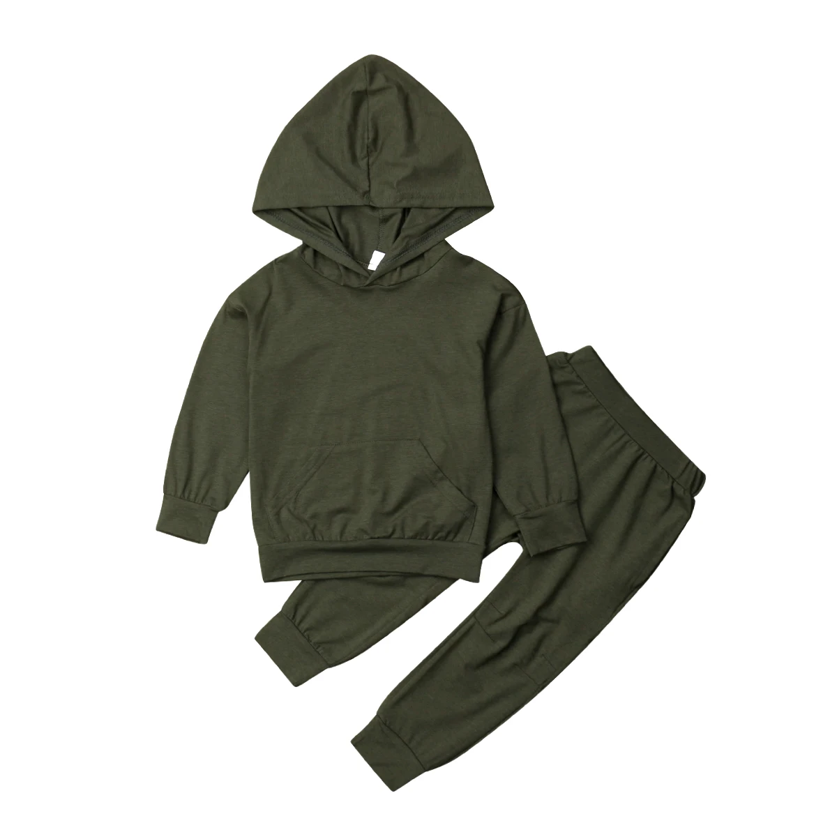 

Children Kids Baby Girl Casual Clothes Hooded Tops Long Sleeve Sweatshirt Pants Outfit Solid Clothes Sets Tracksuit 2019