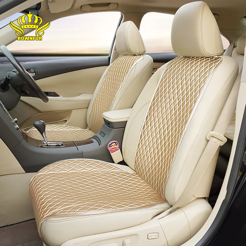 

Ice silk car seat cushion Universal Beige Automotive interior Fit for most cars Soft and cool Real silk fashion car seats cover