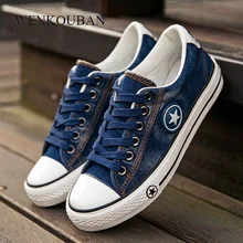 Women Sneakers Casual Canvas Shoes Denim Plus Size Summer Female Stars Trainers Ladies Lace-up Basket Femme Tenis Feminino 2019