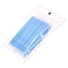 Высокое качество 100 шт./компл. двойной головкой одноразовый тампон волокна пластиковые палочки бровей ресниц макияж инструменты