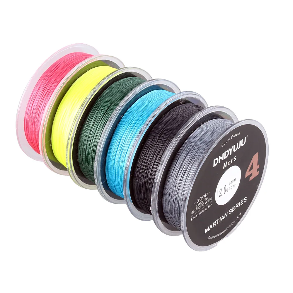 100 м Марс серия плетеная леска 4 нити Карп рыболовная Multifilament супер ПЭ