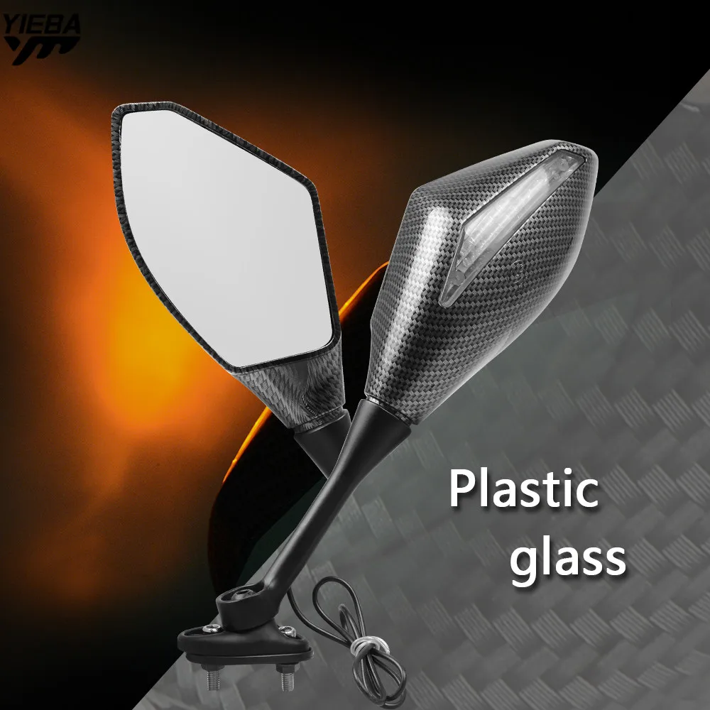 Motorcycle Rear View Mirrors Side Mirror With Turn Signals Light FOR Honda XADV 750 VT1100 X-11 CB190R CBR300R CB300F CB300FA