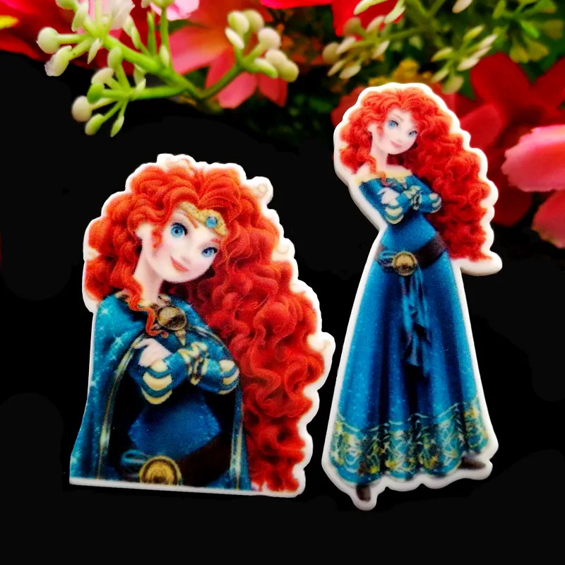 

40pcs/Lot Mixed Girls Flat Back Resin Planar Cabochons Cartoon Characters for DIY Hair Bow Center Phone Decorations Accessories