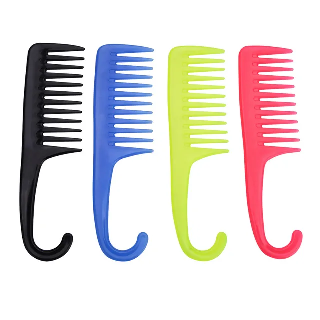 1Pcs Large Wide Tooth Combs with Curved Hook Brushes Detangling Big