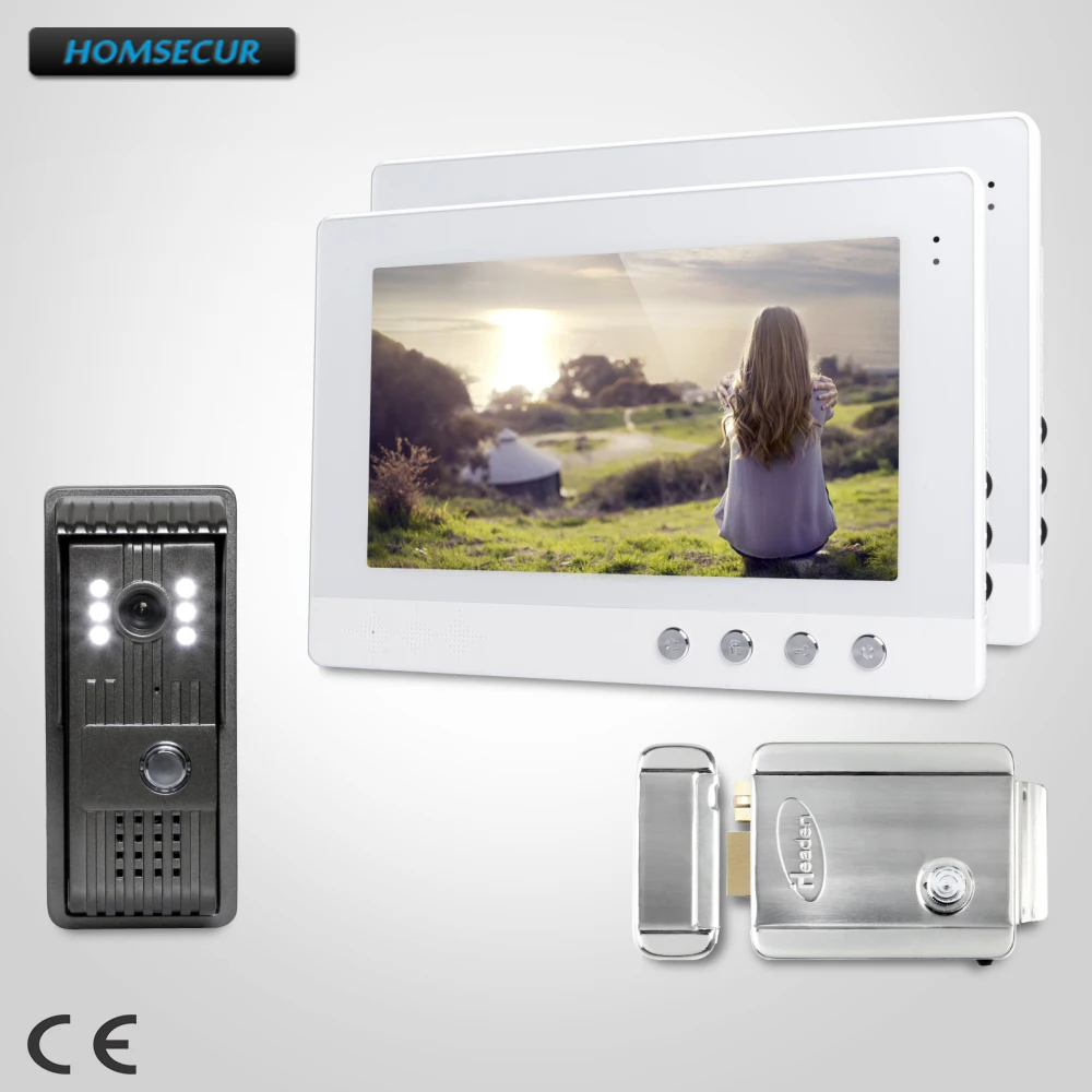 

HOMSECUR 10.1inch Hands-free Video Door Entry Call System with Ultra-large Screen Monitor : XC003+XM101-W