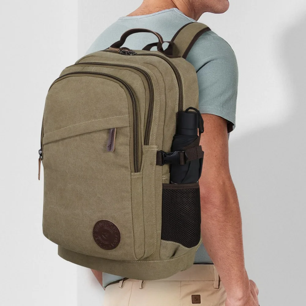 Outdoor Travel Mountaineering Men's Backpack Vintage Canvas Bagpack School Bags Large Capacity Laptop Backpacks Boys Mochila (3)