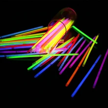 100 шт Glowstick вечерние разноцветные световые палочки Рождество Хэллоуин нетоксичные детские смешные игрушки флуоресцентные браслеты игрушки