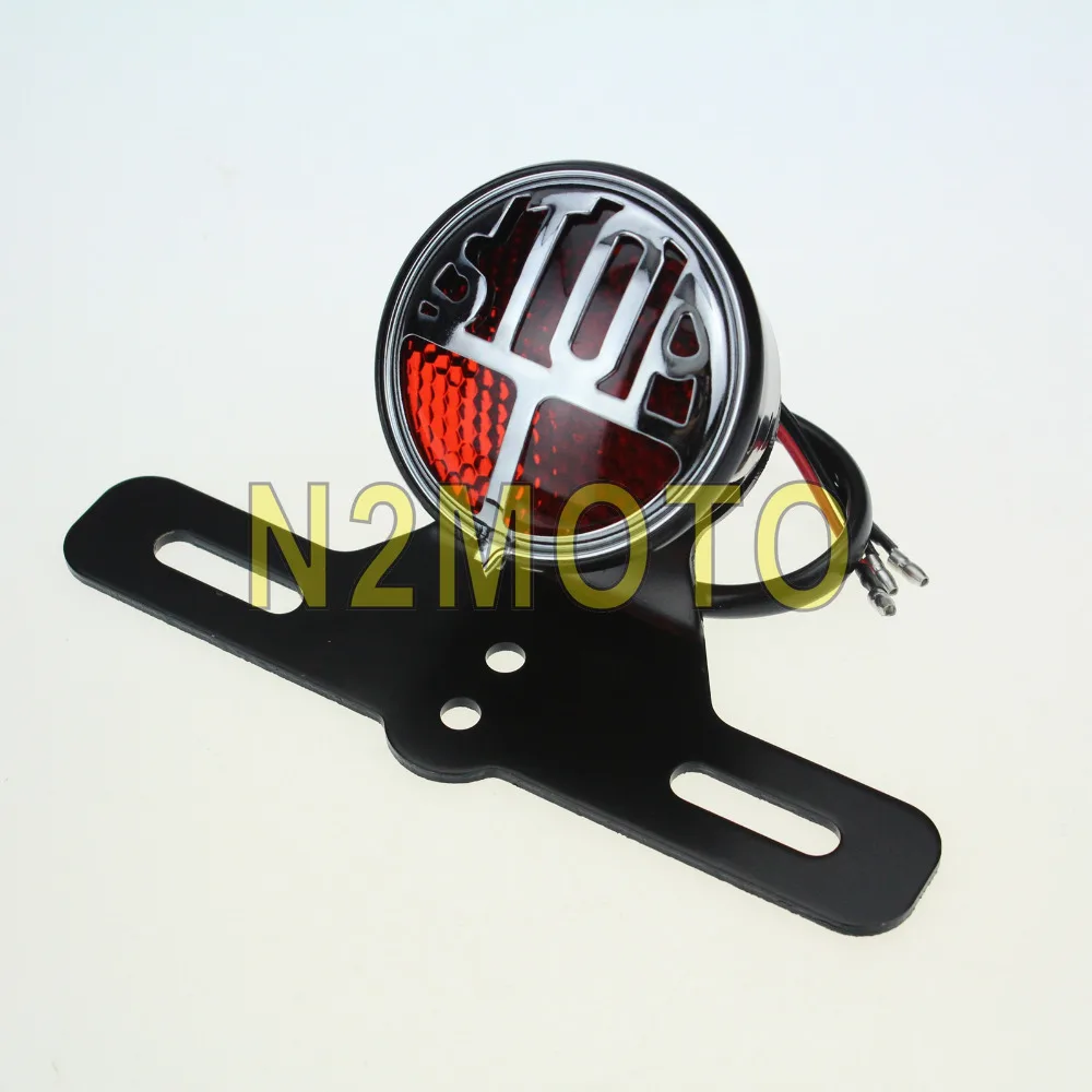 

Motorcycle Vintage Taillight Miller Stop Tail Light License Plate Light Bracket Universal for Harley Chopper Cafe Racer