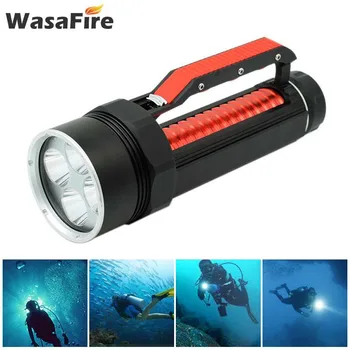 

Wasafire Powerful Led 10000 Lumen Flashlight Underwater Hunting Diving Torch 26650 Lanterna XM-L2 Scuba Dive Lamp Flashlight