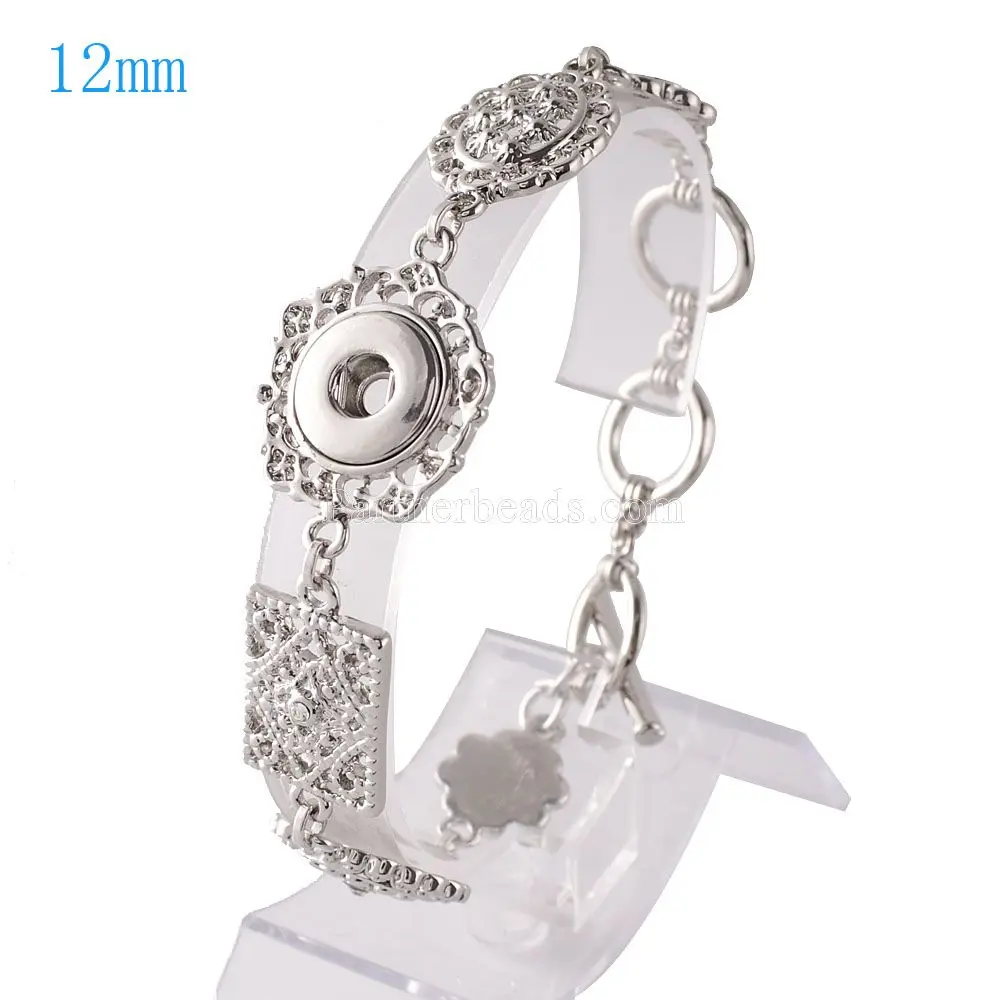 

1 Buttons Interchangeable Small 12mm Snap Jewelry Metal Snap Button Bracelet KS0904-S