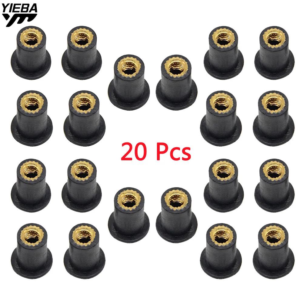 

M5 5MM Motorcycle Windscreen Well nut Rubber Well Nuts FOR Kawasaki ninja zx6r zx9r zx12r z800 z1000 z750 Z250 ER6N/F BMW E46